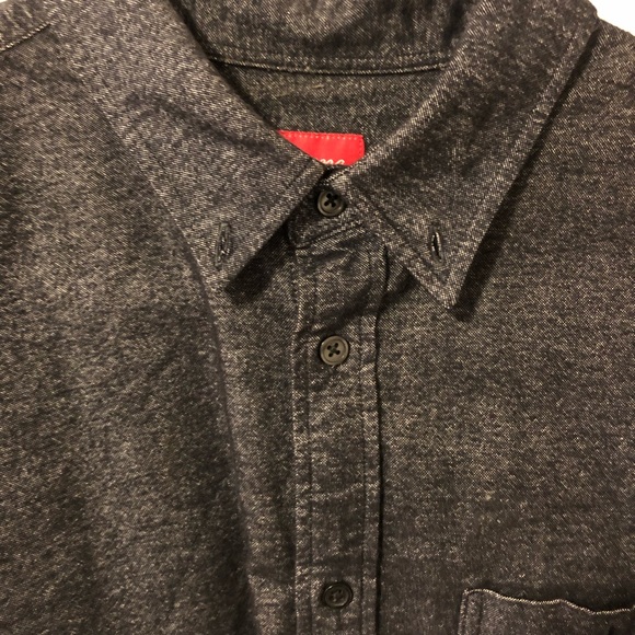 Black Denim Supreme Long-Sleeve Button Down Shirt (size Large) - Picture 7 of 8